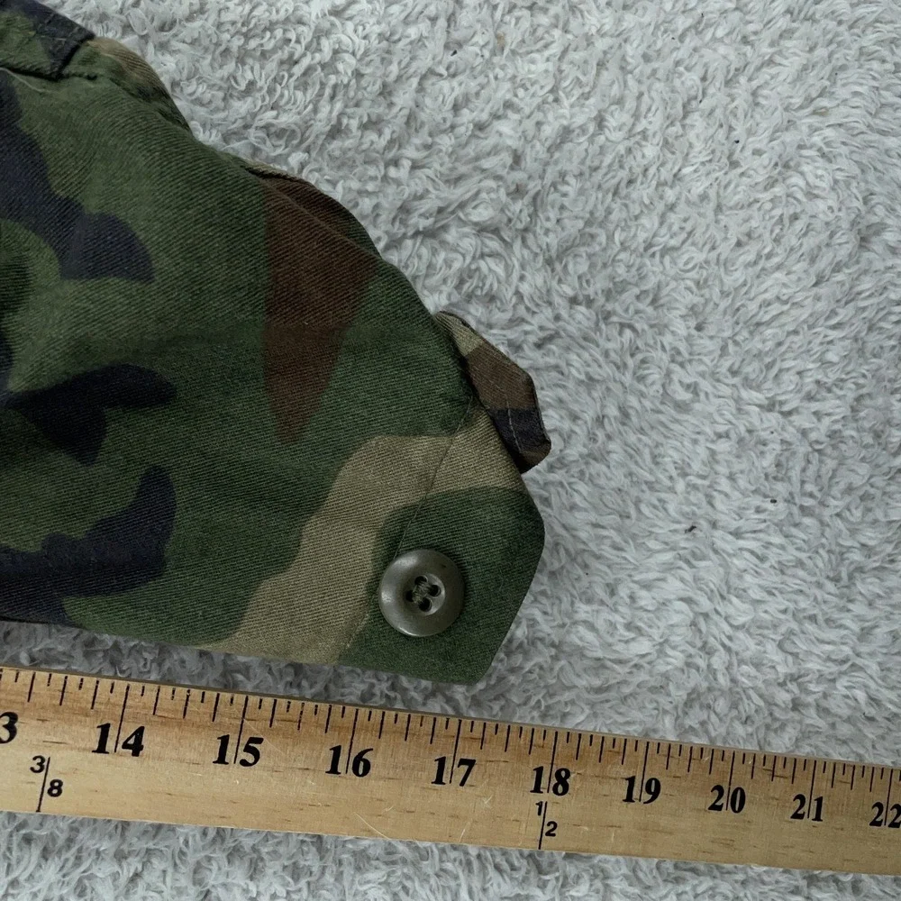 Vintage U.S.‎ Army Jacket Mens Small Regular Woodland Camo BDU Combat Coat 80s